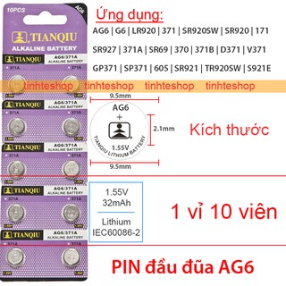 Pin nút lr920 371 371a ag6 g6 cx69 lr920w sr920 lr920h 171 tianqui 1 vỉ 10 viên