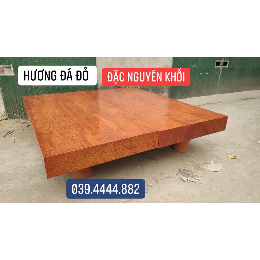 Sập chiếu ngựa gỗ hương đá Cao cấp gỗ đạc nguyên khối giá 32triệu dài 2m40 dày 16cm