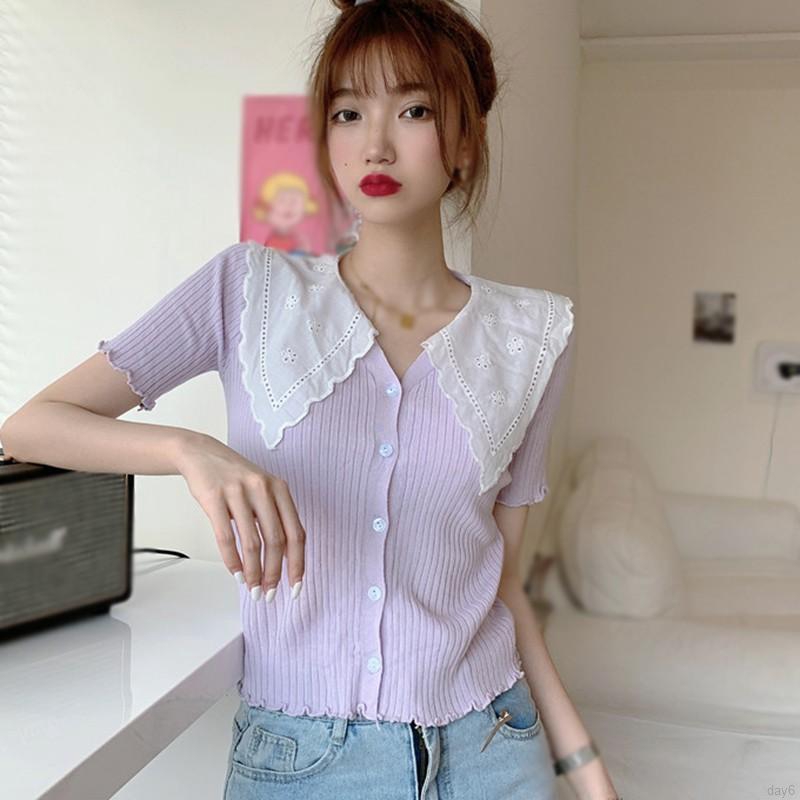 Áo Khoác Cardigan Ngắn Tay Phong Cách Hàn Quốc Dành Cho Nữ