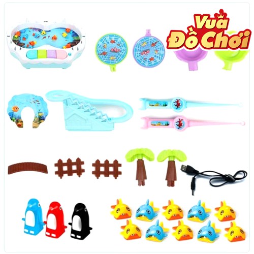 Bộ Đồ Chơi Câu Cá 3in1 - Cầu Trượt Chim Cánh Cụt