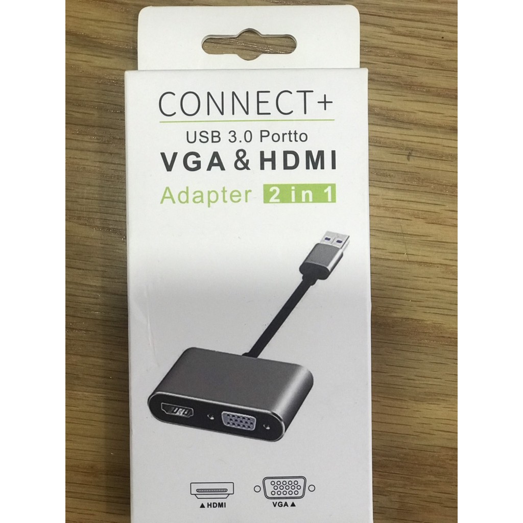 [Mã 267ELSALE hoàn 7% đơn 300K] Cáp Chuyển USB 3.0 ra HDMI và VGA- BẢO HÀNH 3 THÁNG