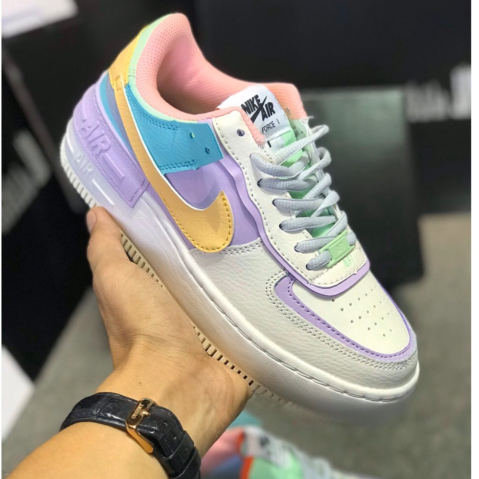 Giày Nike Air Force 1 Shadow Pale Ivory Women - CI0919-101 (White/ Multi) [Chính Hãng - FullBox - Hình Ảnh Thực]