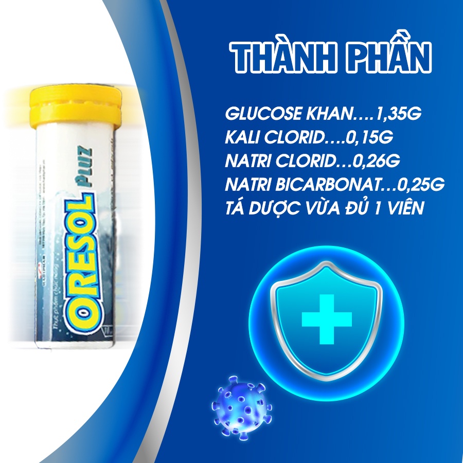 Viên sủi Oresol Pluz giúp cơ thể bù nước và điện giải