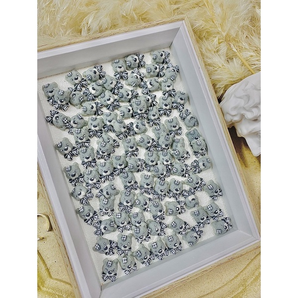 Gấu bột đính móng