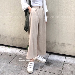 Quần culottes đũi cạp cúc