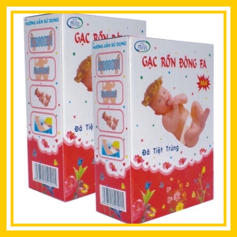 Gạc rốn đông fa cho bé sơ sinh  hộp 3 cái