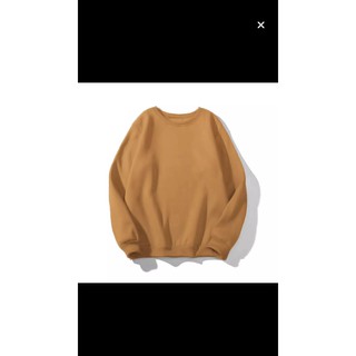 Áo sweater basic unisex in nỉ bông . trơn