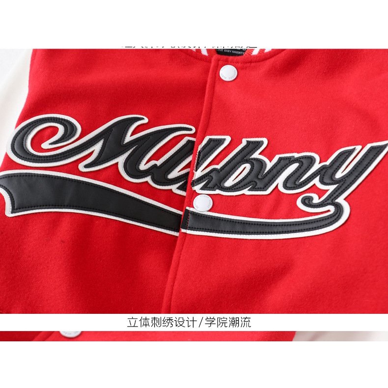 🔥 ÁO BOMBER MLBNY MÀU ĐỎ TAY DA PU UNISEX  🔥