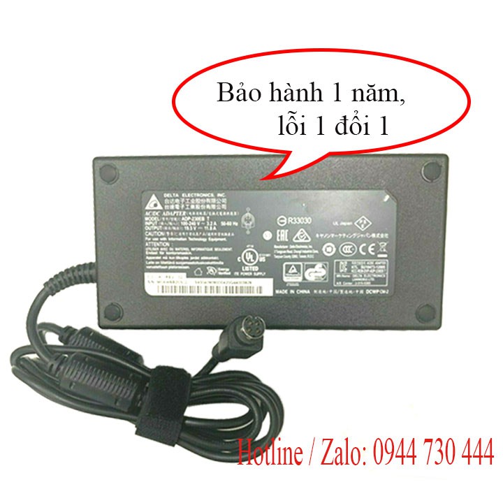 Nguồn sạc laptop 19v cho laptop Clevo P170EM