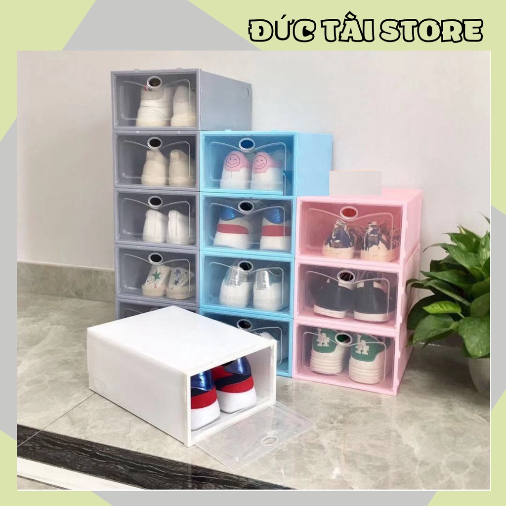 Hộp Đựng Giày Dép Nắp Nhựa Cứng Trong Suốt, Size lớn Chịu Lực 4kg 88190 ĐỨC TÀI STORE