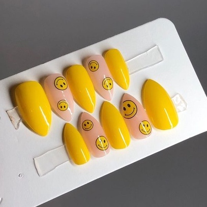 Sticker 3D Hoa Mặt Cười | Hình Dán Móng Tay Đáng Yêu Aha! 009