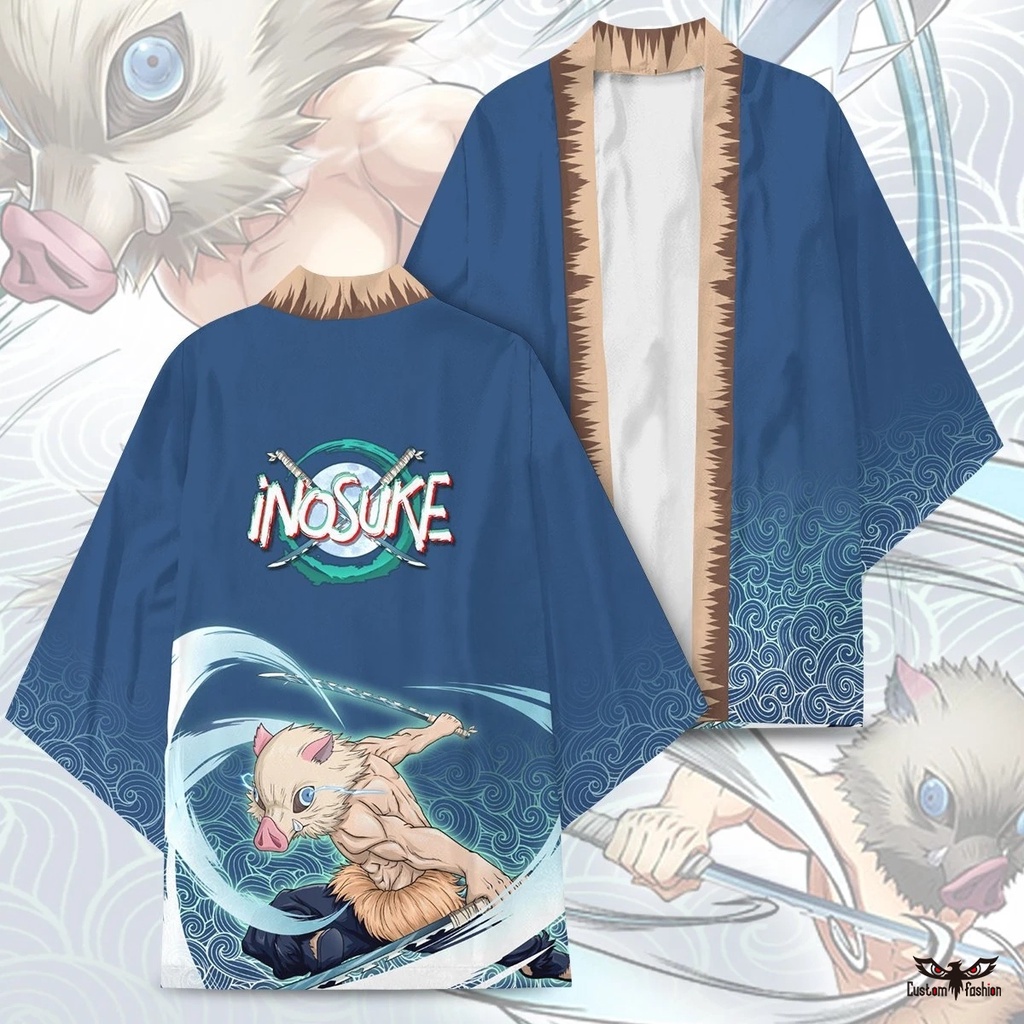 Bộ Đồ Ngủ Kimono Hóa Trang Kibutsuji Muzan Hashibira Inosuke Độc Đáo