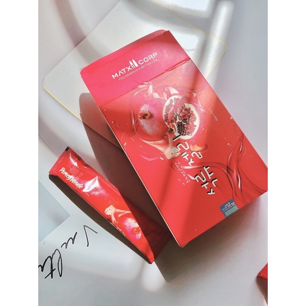 COMBO 3 GÓI Thạch lựu giảm cân collagen GO X Pomegranate, chính hãng Matxicorp