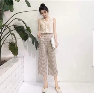 Set Áo ren nổi + quần đũi