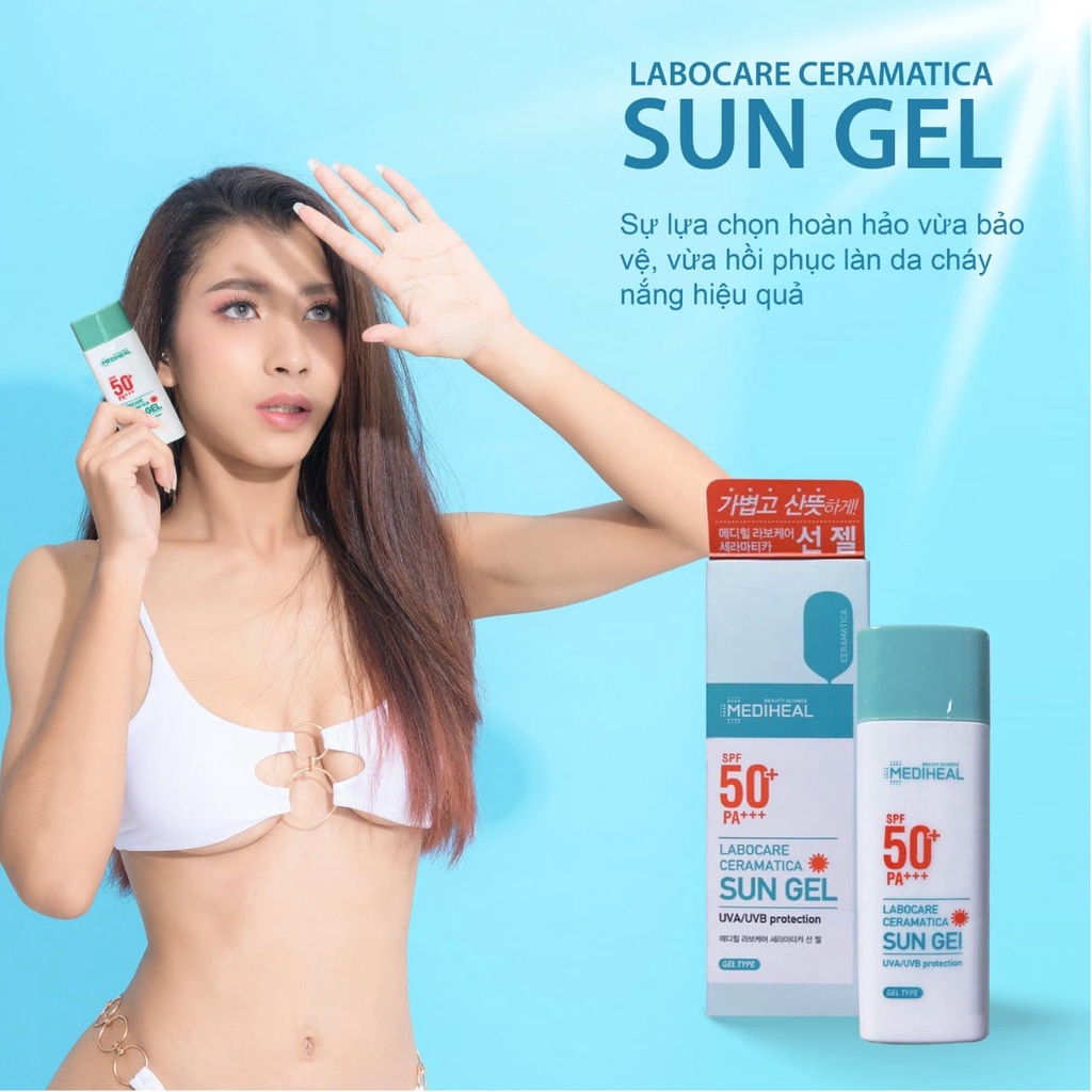 Gel chống nắng làm dịu da kích ứng Mediheal Labocare Ceramatia SPF 50+ / PA+++ fullsize 50ml