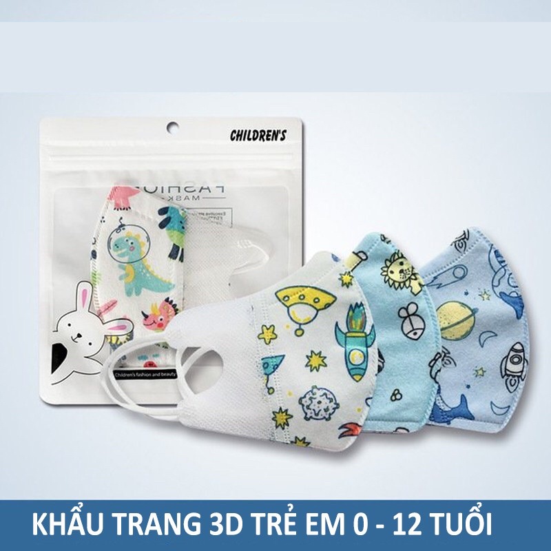 Set 5 khẩu trang 3D cho bé