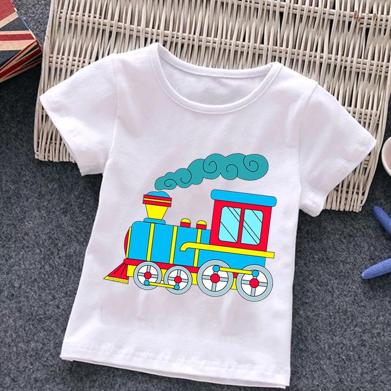 ÁO THUN CHO BÉ TRAI BÉ GÁI MÁY XUC, CHất COTTON