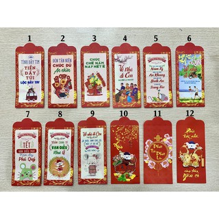 [Rẻ Vô Địch] Combo 500 bao lì xì Tết mix màu