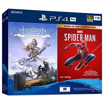 Máy PS4 PRO 7218B OM 2 Bundle kèm 2 game Spiderman GoTY + Horizon - Hàng chính hãng bảo hành 24 tháng