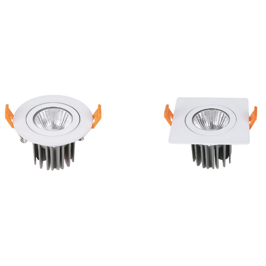 Đèn LED Âm Trần LION Hình Tròn Vuông - Công Suất 9W/18W - Ánh Sáng Trắng, Vàng - Có thể điều chỉnh góc