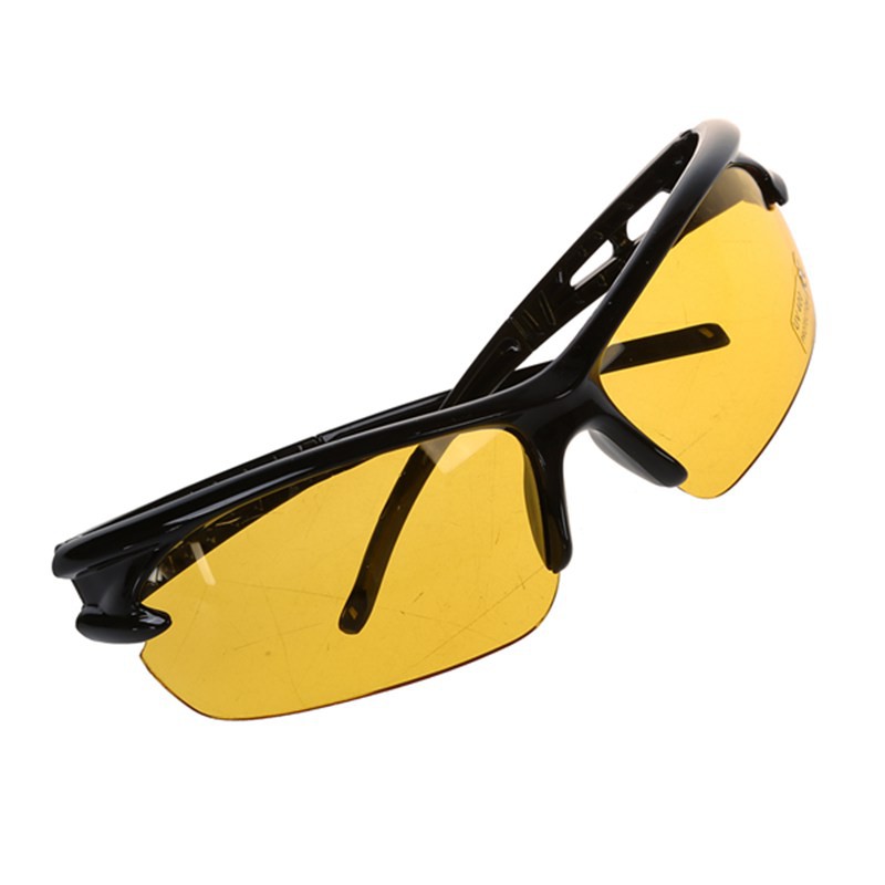 Mắt kính râm gọng nhựa màu vàng dùng đi xe đạp ban đêm
