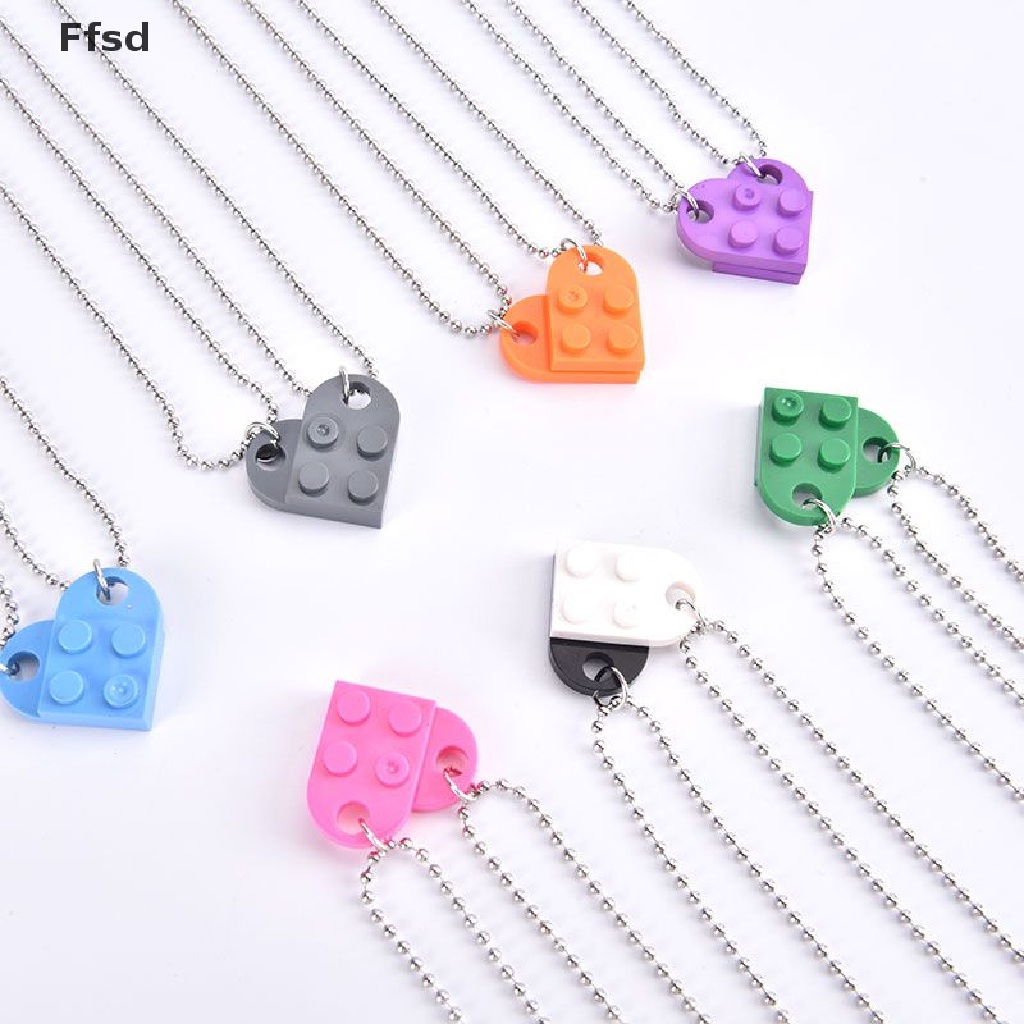 {Ffsd} Set 2 Vòng cổ Tình Bạn Mặt Viên Gạch Trái Tim Tình Bạn Dễ Thương Cho Nam Và Nữ