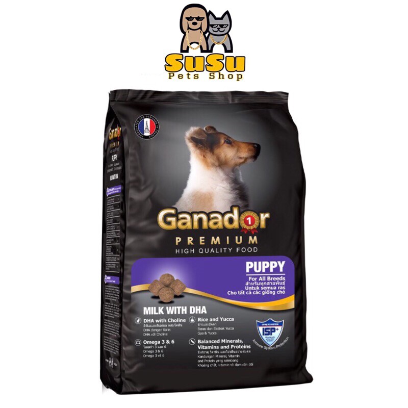 Thức ăn hạt khô Ganador Puppy Chó con vị sữa và DHA (400g)