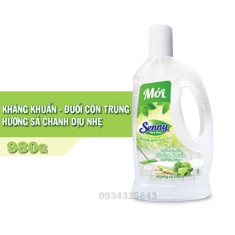 Nước lau sàn Senny hương sả chanh 980g