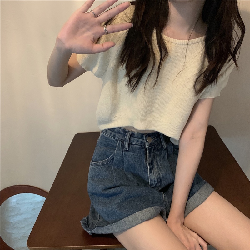 Áo Thun Tay Ngắn Cổ Tròn Dáng Rộng Thời Trang Cho Nữ