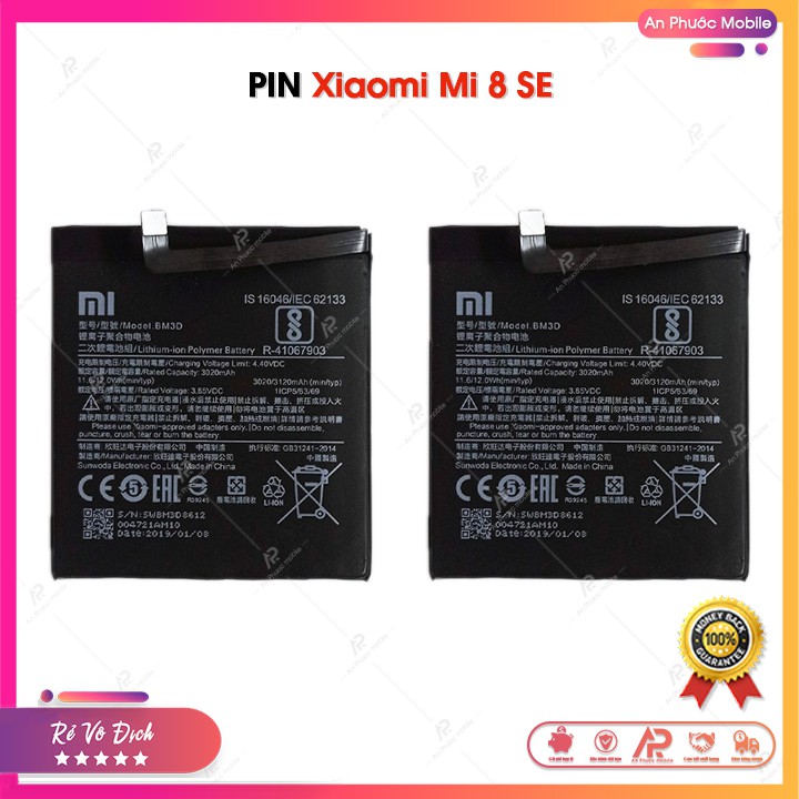 Pin Xiaomi Mi 8 SE / BM3D Zin Bóc Máy