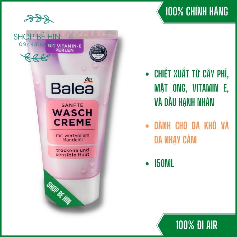 Sữa rửa mặt Balea Đức làm sạch sâu, ngừa mụn, sáng mịn da và thông thoáng lỗ chân lông