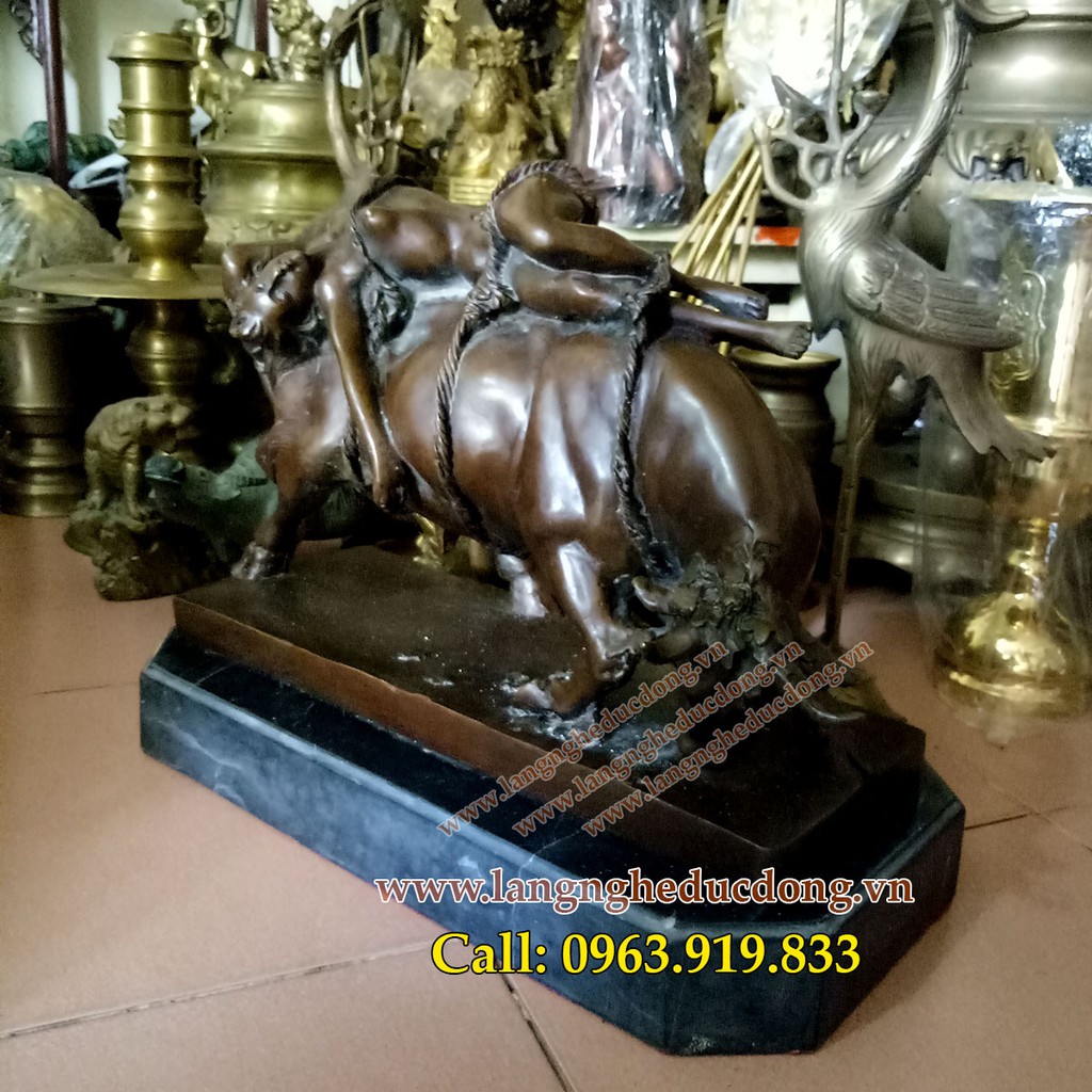 Tượng trang trí, cô gái trên lưng bò tót, tượng đồng trang trí, tượng châu âu