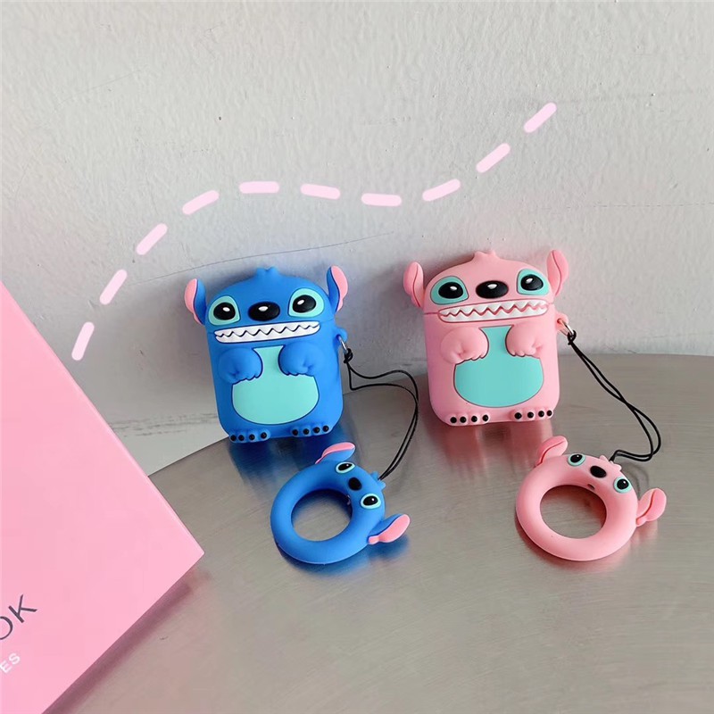 Vỏ Bảo Vệ Hộp Sạc Tai Nghe Airpods 1/2/12 Hình Stitch Dễ Thương Độc Đáo