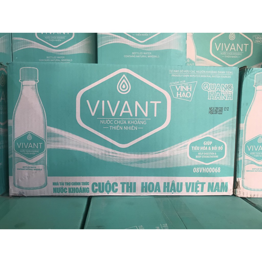 Thùng 24 chai Nước khoáng thiên nhiên Vivant 500ml/chai