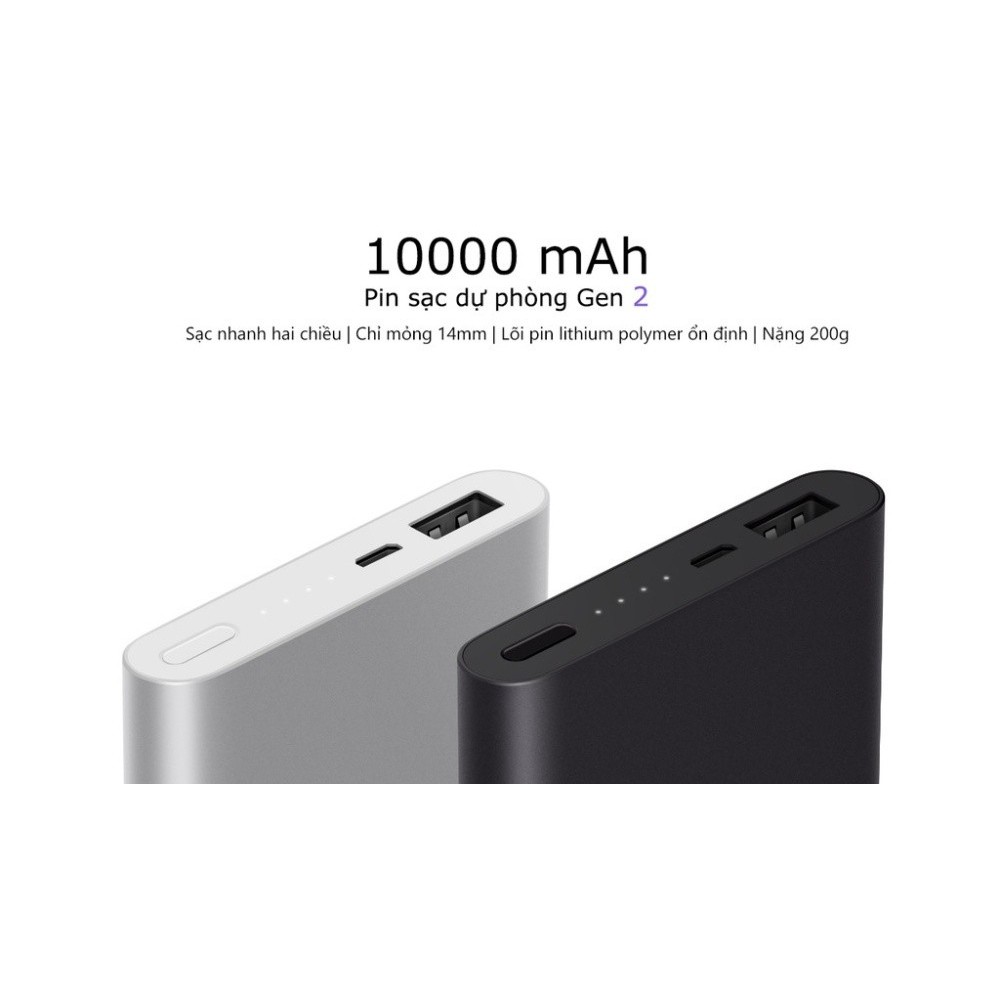 💥💥💥 CHíNH HÃNG 💥💥💥 Pin Sạc dự phòng Xiaomi Gen 2 💥 GEN 3 10000 Mah  2 cổng sạc (BẢO HÀNH 1 NĂM)