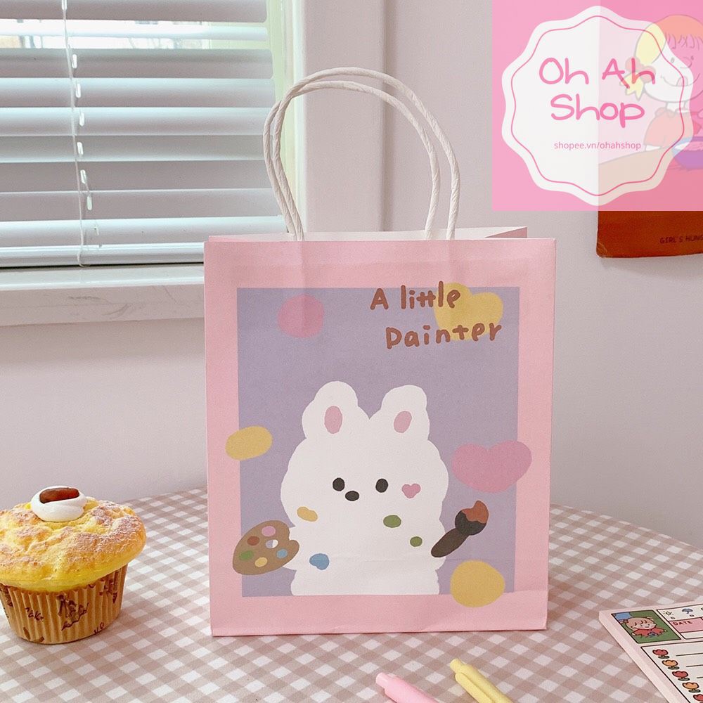 🍓 Túi Giấy Gói Quà Tặng Sinh Nhật Cực Dễ Thương Mẫu Gấu Thỏ | BigBuy360 - bigbuy360.vn