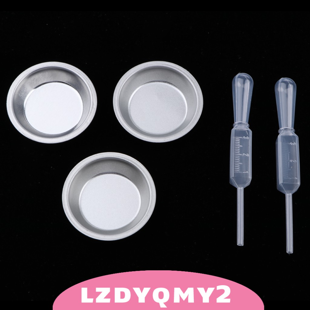 Curiosity 5Pcs Color Tray Tools Model Toning Kit Paint Toner Tray & 2 Paint Droppers