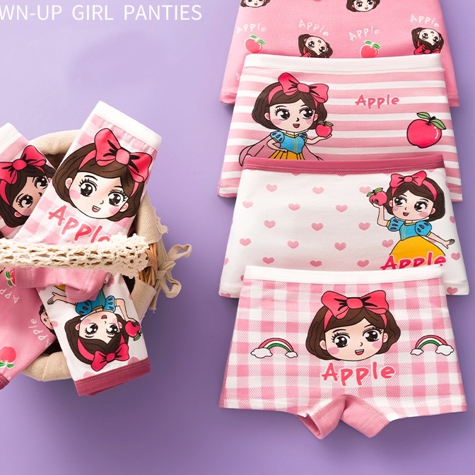 Quần chip bé gái lót đùi trẻ em hình công chúa cotton cao cấp mềm mại bảo vệ vùng kín hàng Quảng Châu