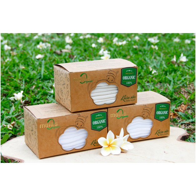 Set 10 Khăn tay sữa trẻ em cao cấp Mollis Organic P777