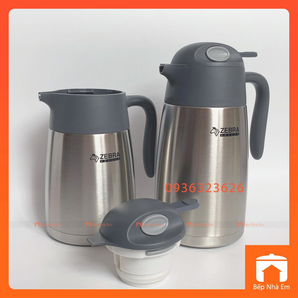 Bình Giữ Nhiệt ZEBRA Smart III Nắp Mở Thông Minh 1.5L - 2.0L. Nhập Khẩu Thái Lan