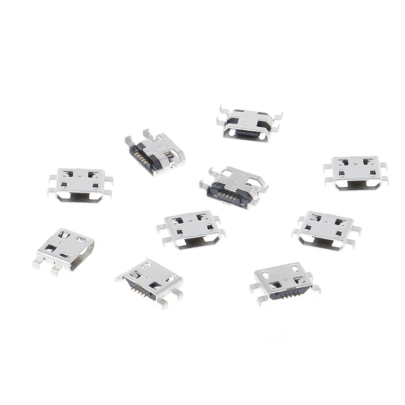 Set 10 đầu nối cổng sạc micro usb 5 pin chất lượng