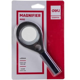 Kính lúp Deli 50mm 9092 cho chất lượng hình ảnh sáng trong và rõ nét, không bị mờ đục