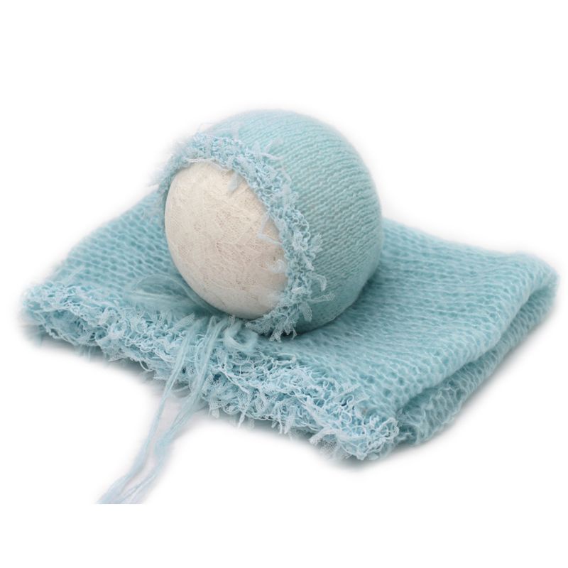 Chăn Quấn Vải Lông Siêu Mềm Mịn Phối Ren Dùng Chụp Ảnh Cho Bé