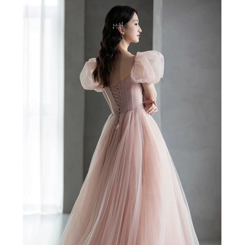 * * V * j Đầm Dạ Hội Cao Cấp Màu Hồng Nhạt Phong Cách Mới 2024 Cho Nữ