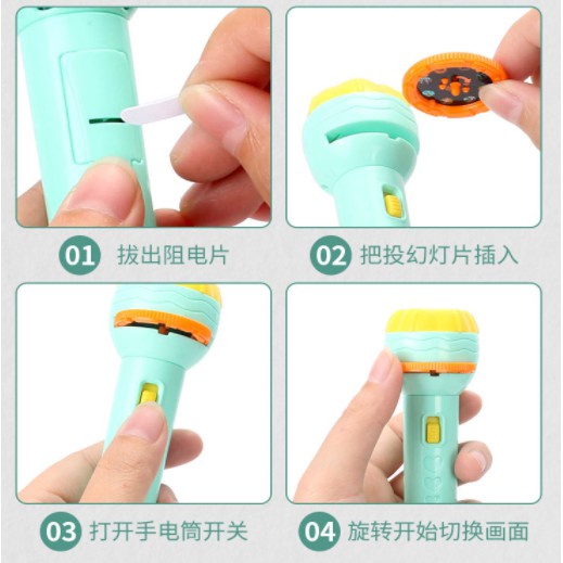 Đèn pin chiếu với 24 hình ảnh vui nhộn độc đáo dành cho trẻ em