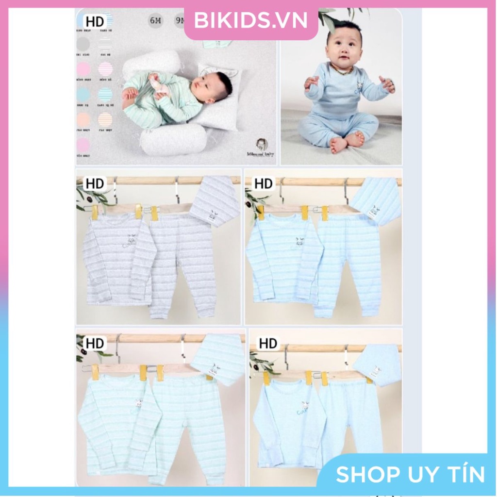 Momma - Bộ dài tay Active kèm khăn tam giác bé trai 6-24m