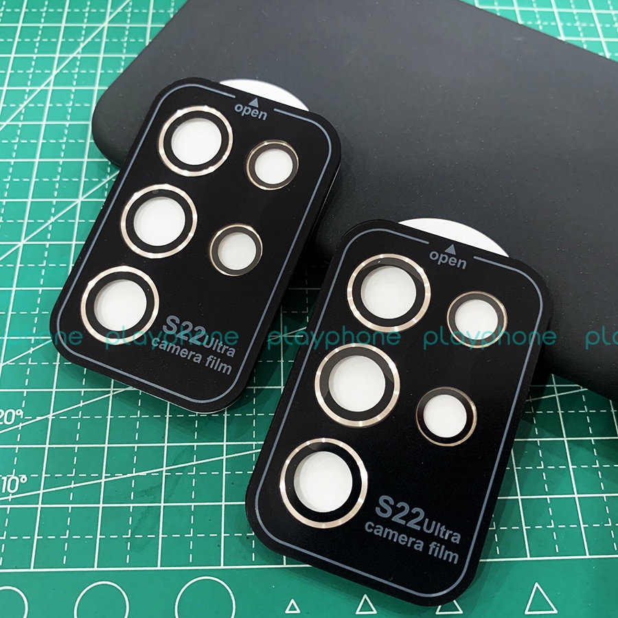 Bộ Mắt Kính Cường Lực Bảo Vệ Camera Samsung S22 Ultra Chính hãng Playphone Tặng Kèm Đầy Phụ Kiện Lau
