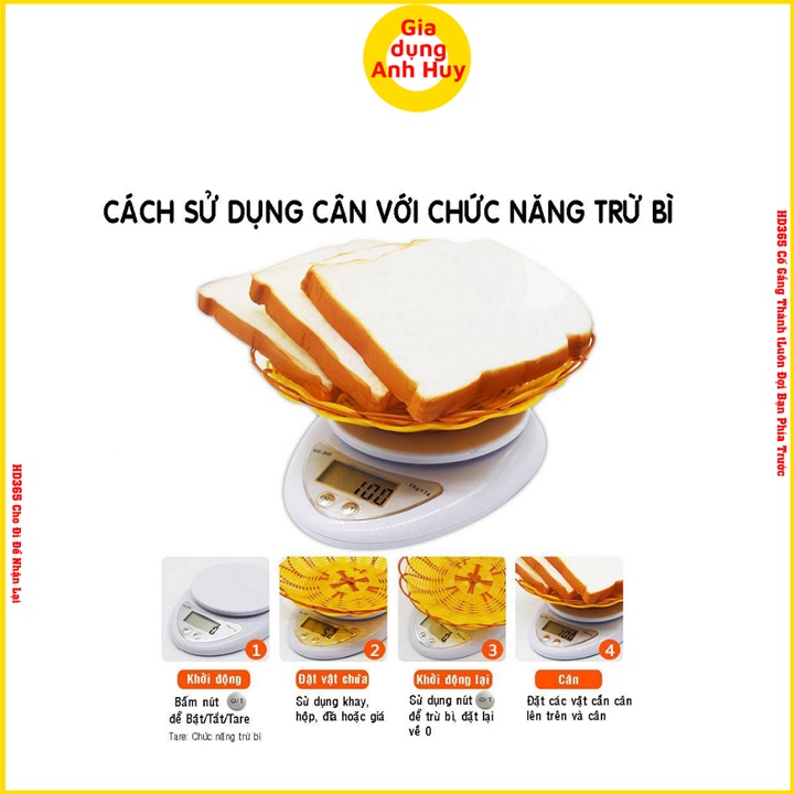 Cân Điện Tử thực phẩm nhà bếp chính xác mini Cân Tối Đa 5kg