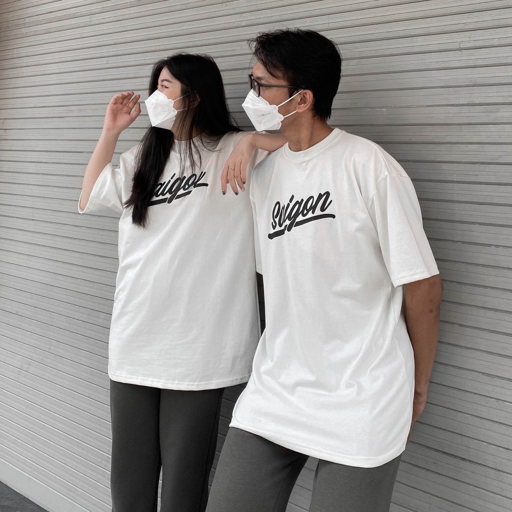 Áo Thun Unisex TATO OFFICIAL in chữ SAIGON Retro Tee Form Rộng Tay Lỡ Chất Cotton Thời Trang Nam Nữ SG 03