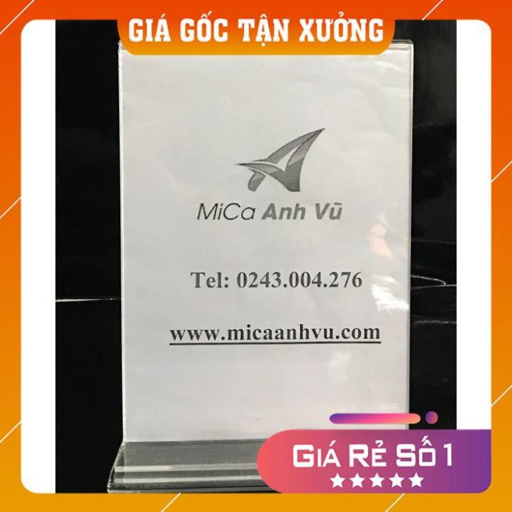 Kệ Menu mica A4 trong suốt đựng tờ rơi, bảng thực đơn. Menu mica A4 (21*29,7cm)